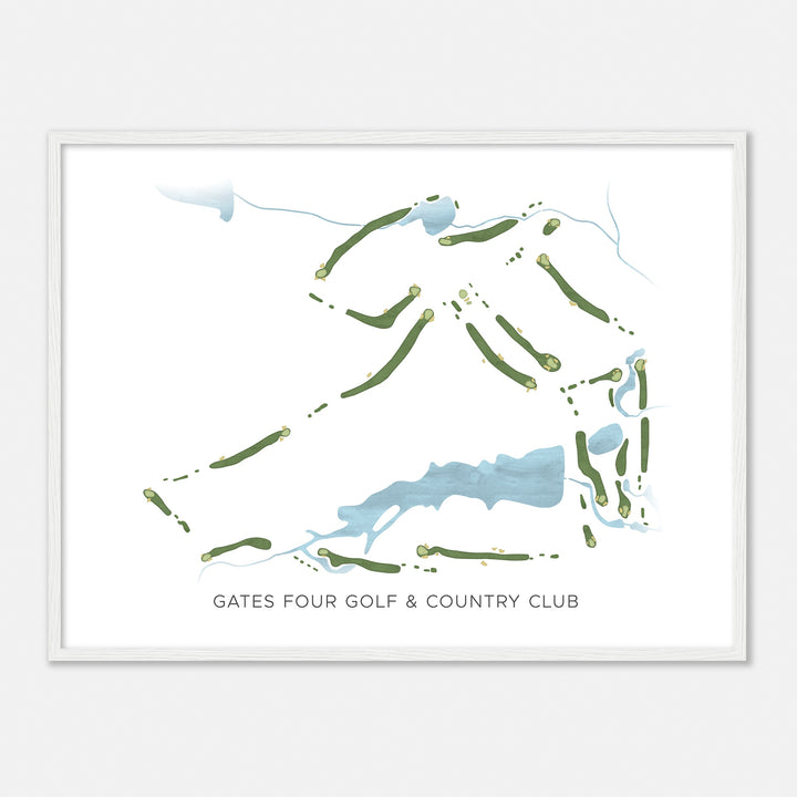 Print of Gates Four Golf & Country Club Modern Map