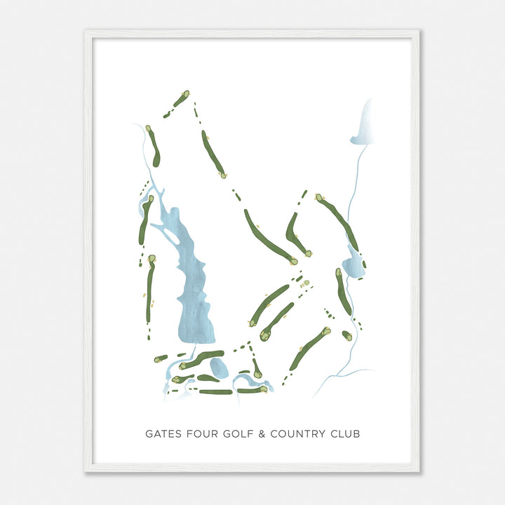 Print of Gates Four Golf & Country Club Modern Map