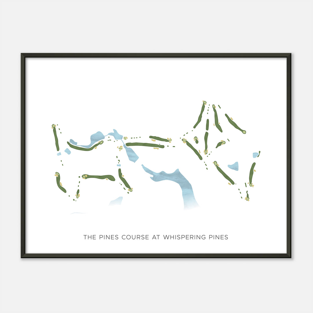 Print of The Pines Course At Whispering Pines Modern Map