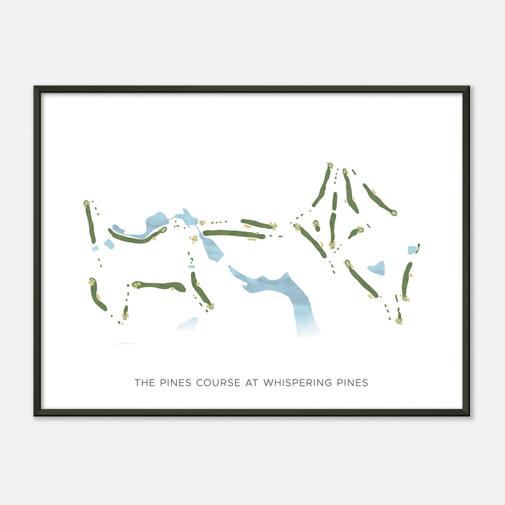 Print of The Pines Course At Whispering Pines Modern Map
