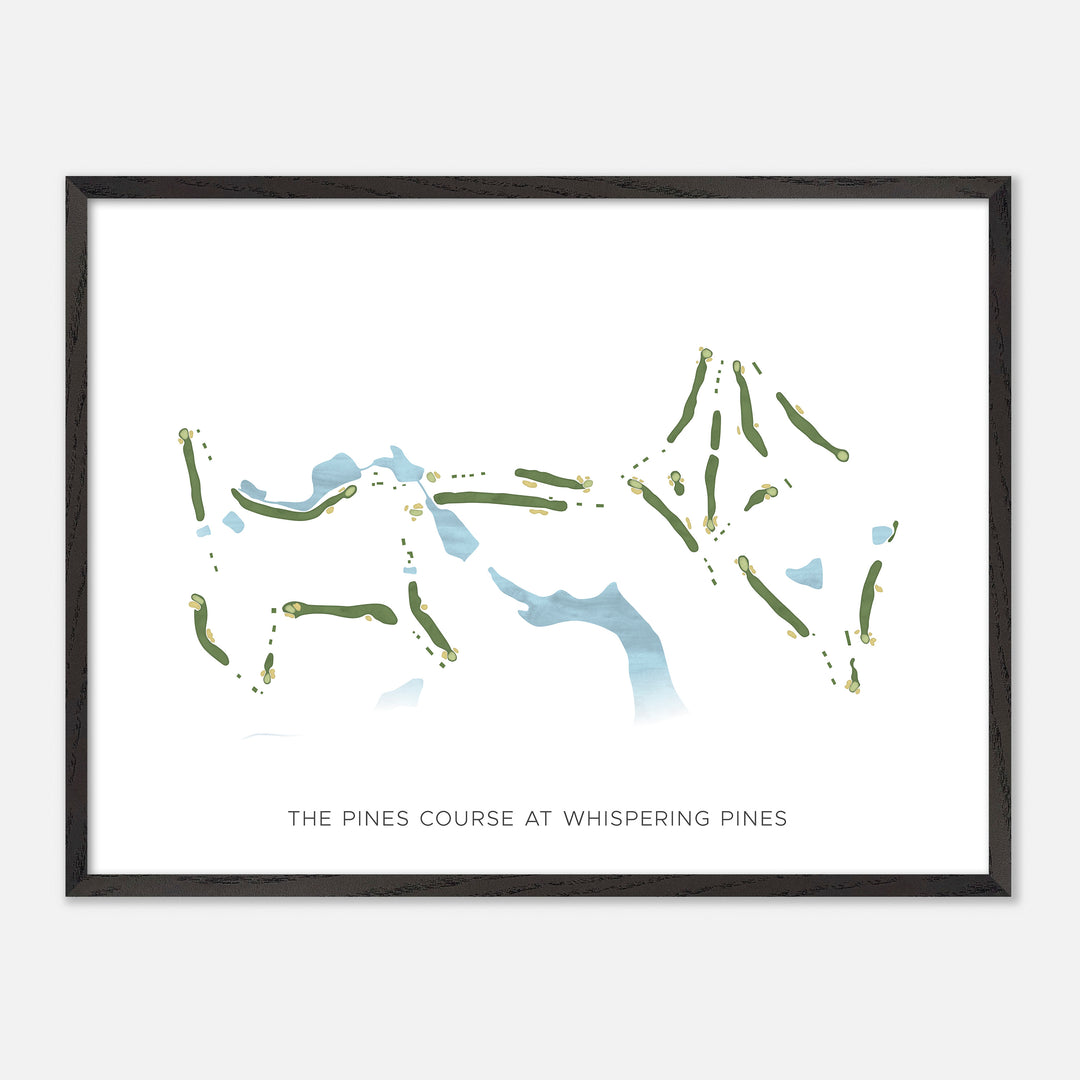 Print of The Pines Course At Whispering Pines Modern Map