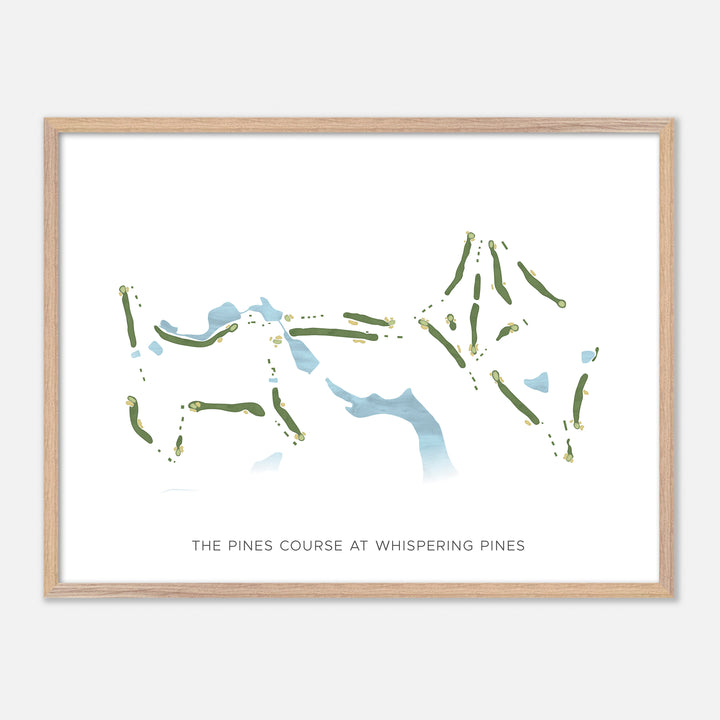 Print of The Pines Course At Whispering Pines Modern Map