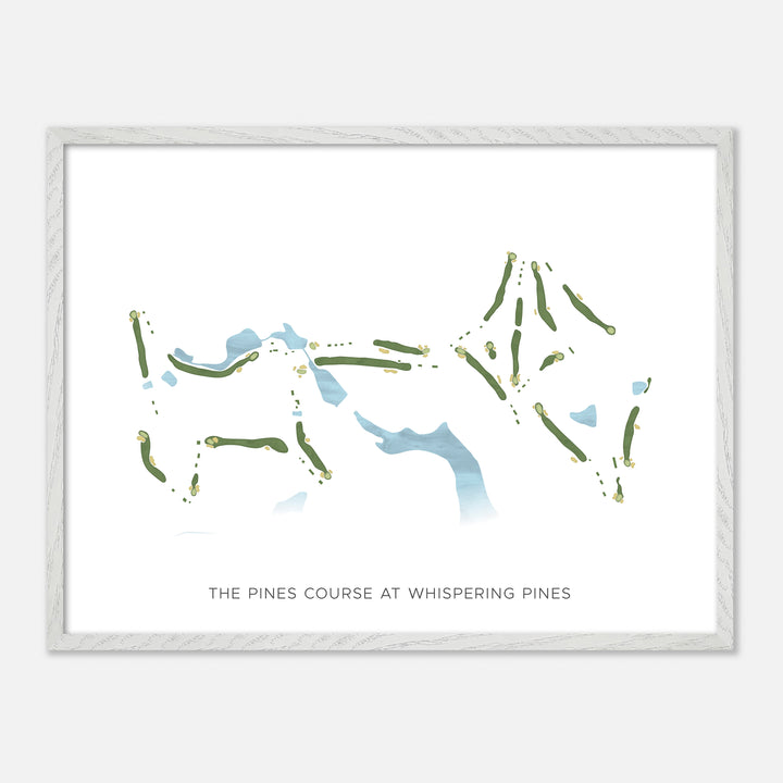 Print of The Pines Course At Whispering Pines Modern Map