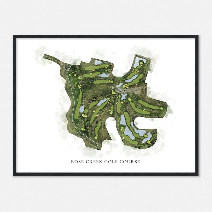 Print of Rose Creek Golf Course Classic Map