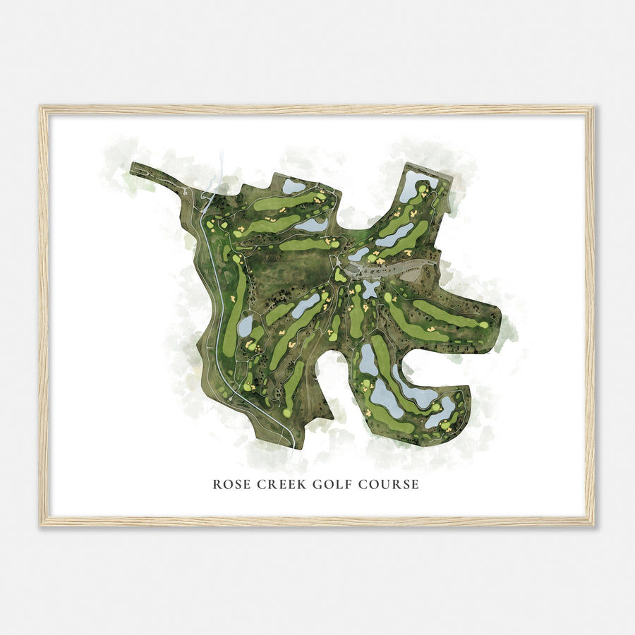 Print of Rose Creek Golf Course Classic Map