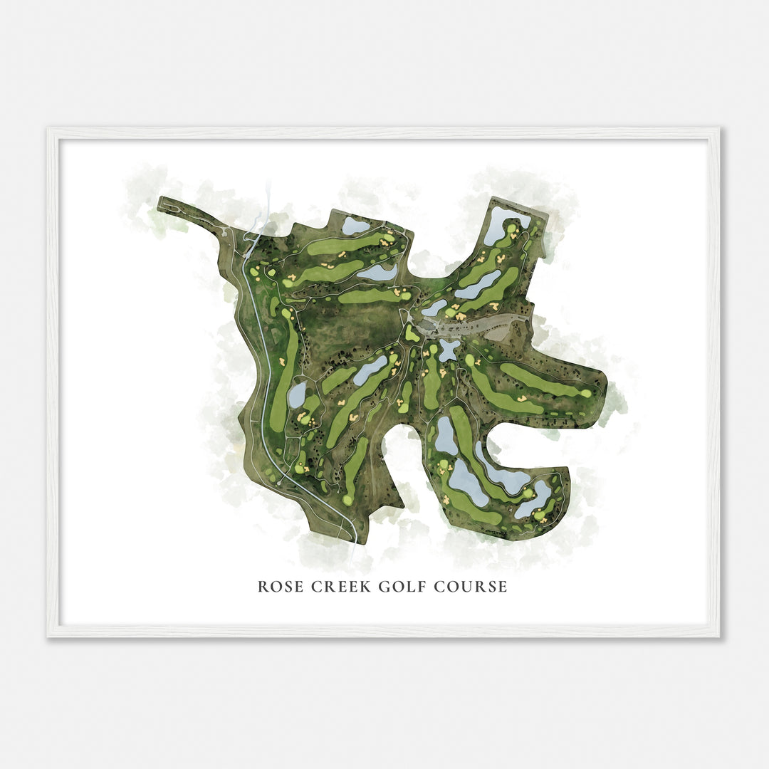 Print of Rose Creek Golf Course Classic Map