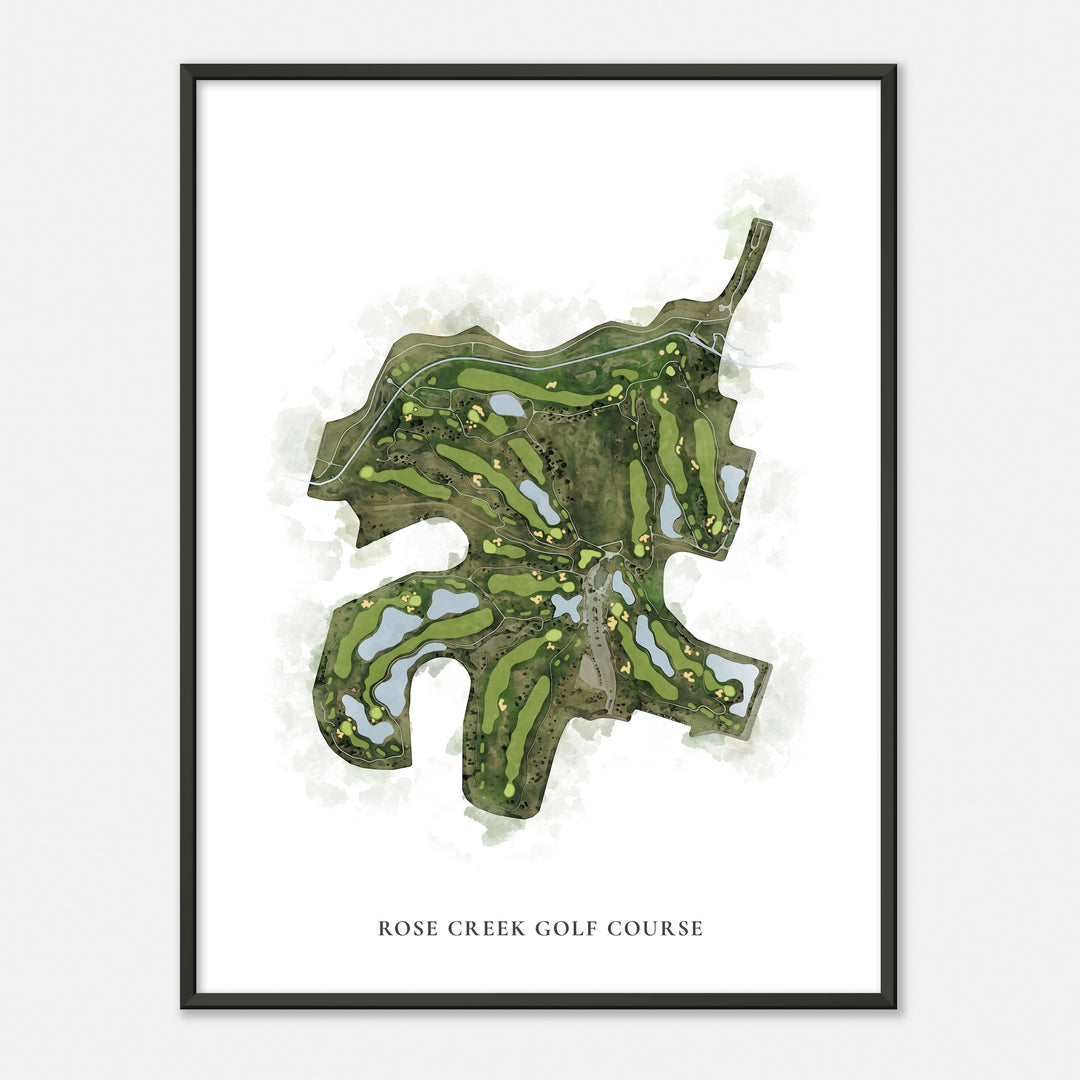 Print of Rose Creek Golf Course Classic Map