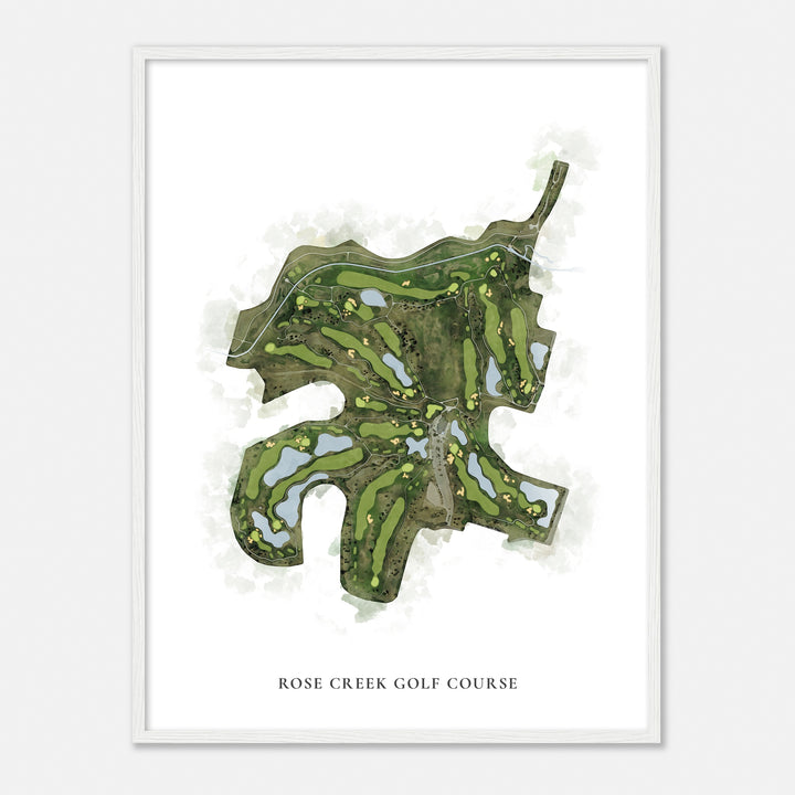 Print of Rose Creek Golf Course Classic Map