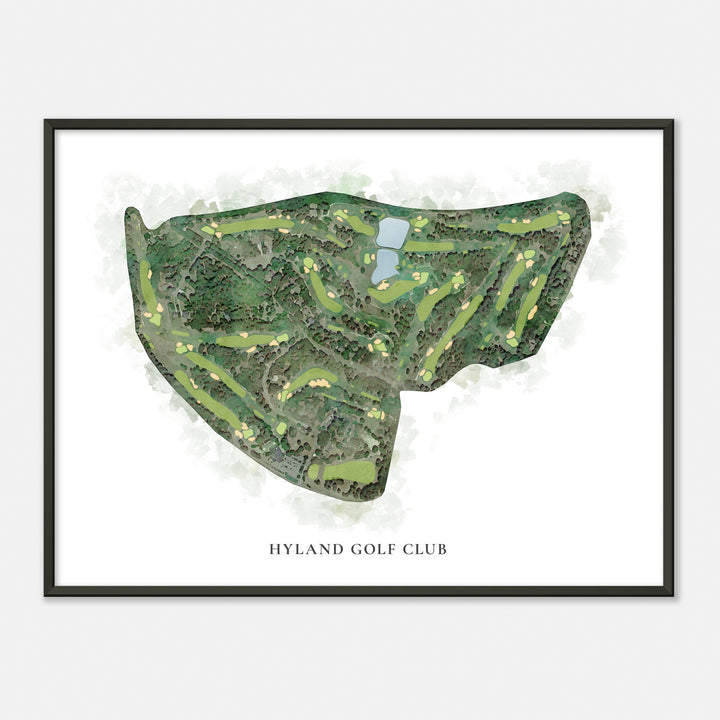 Print of Hyland Golf Club Classic Map