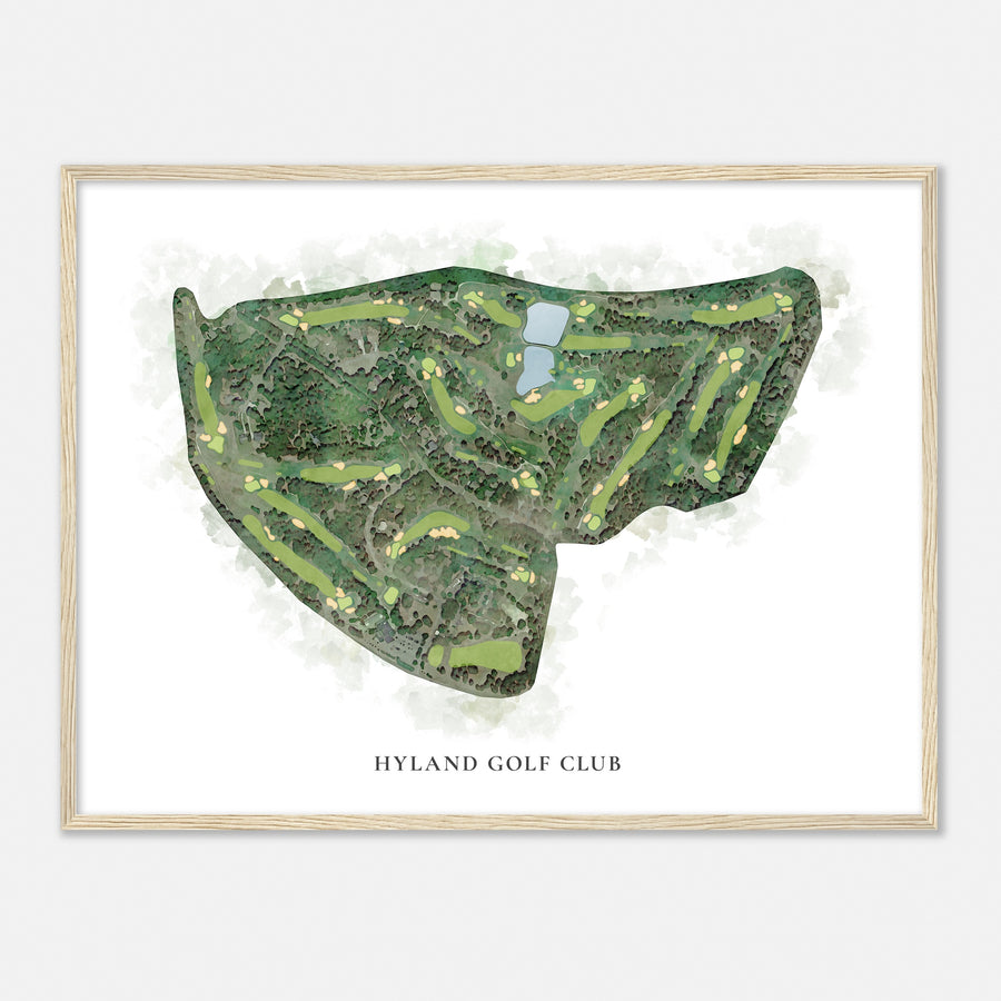 Print of Hyland Golf Club Classic Map