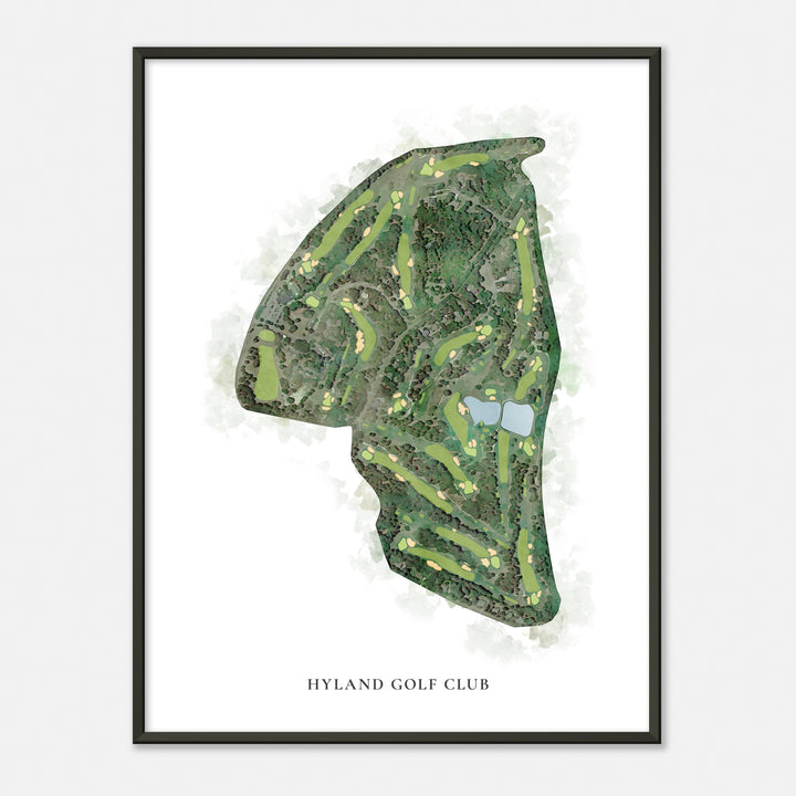 Print of Hyland Golf Club Classic Map