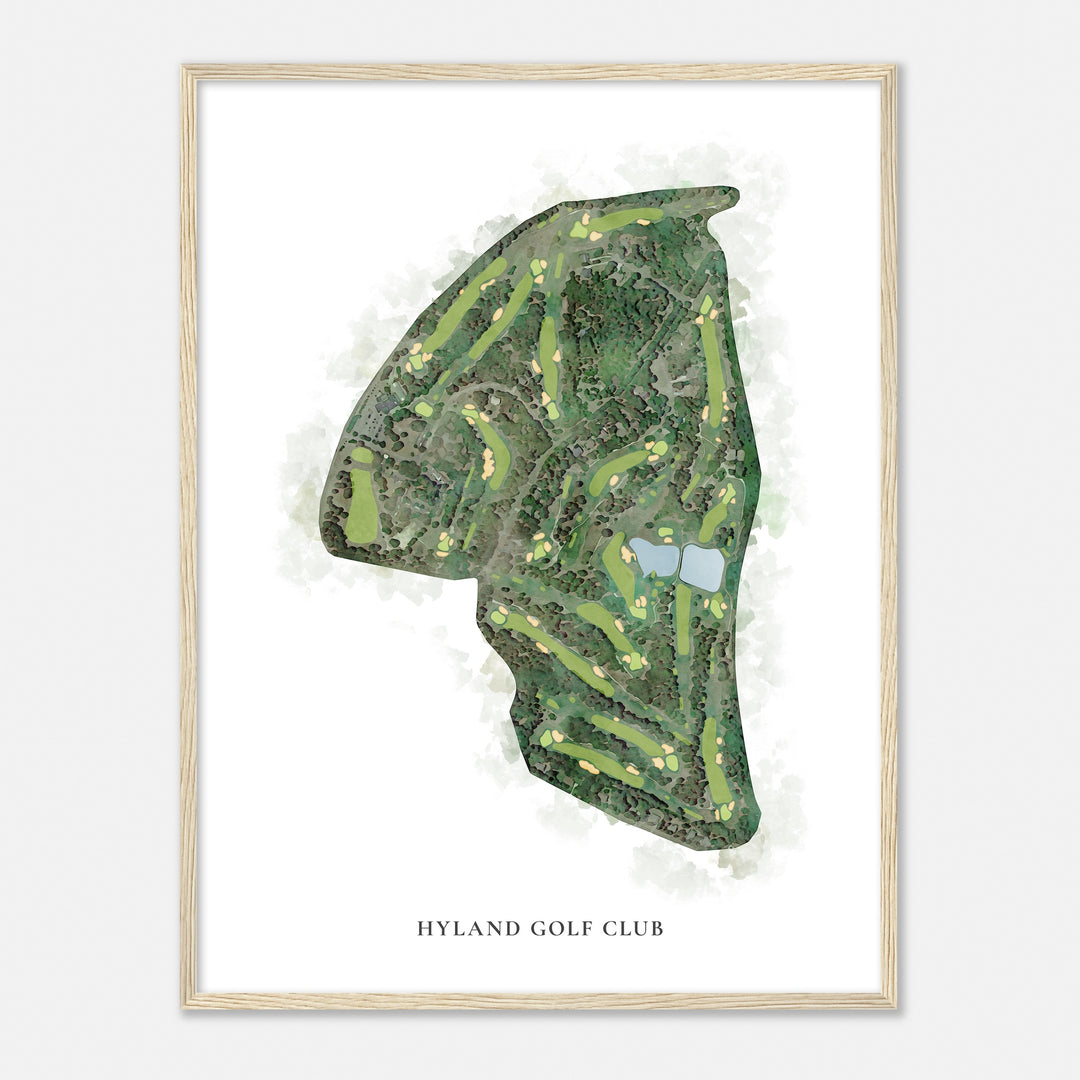 Print of Hyland Golf Club Classic Map
