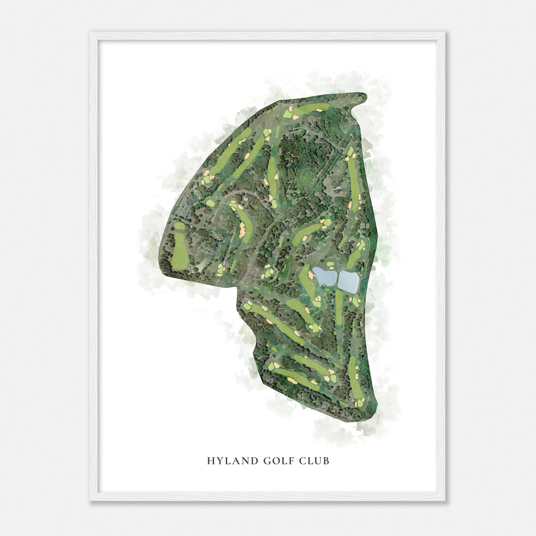 Print of Hyland Golf Club Classic Map