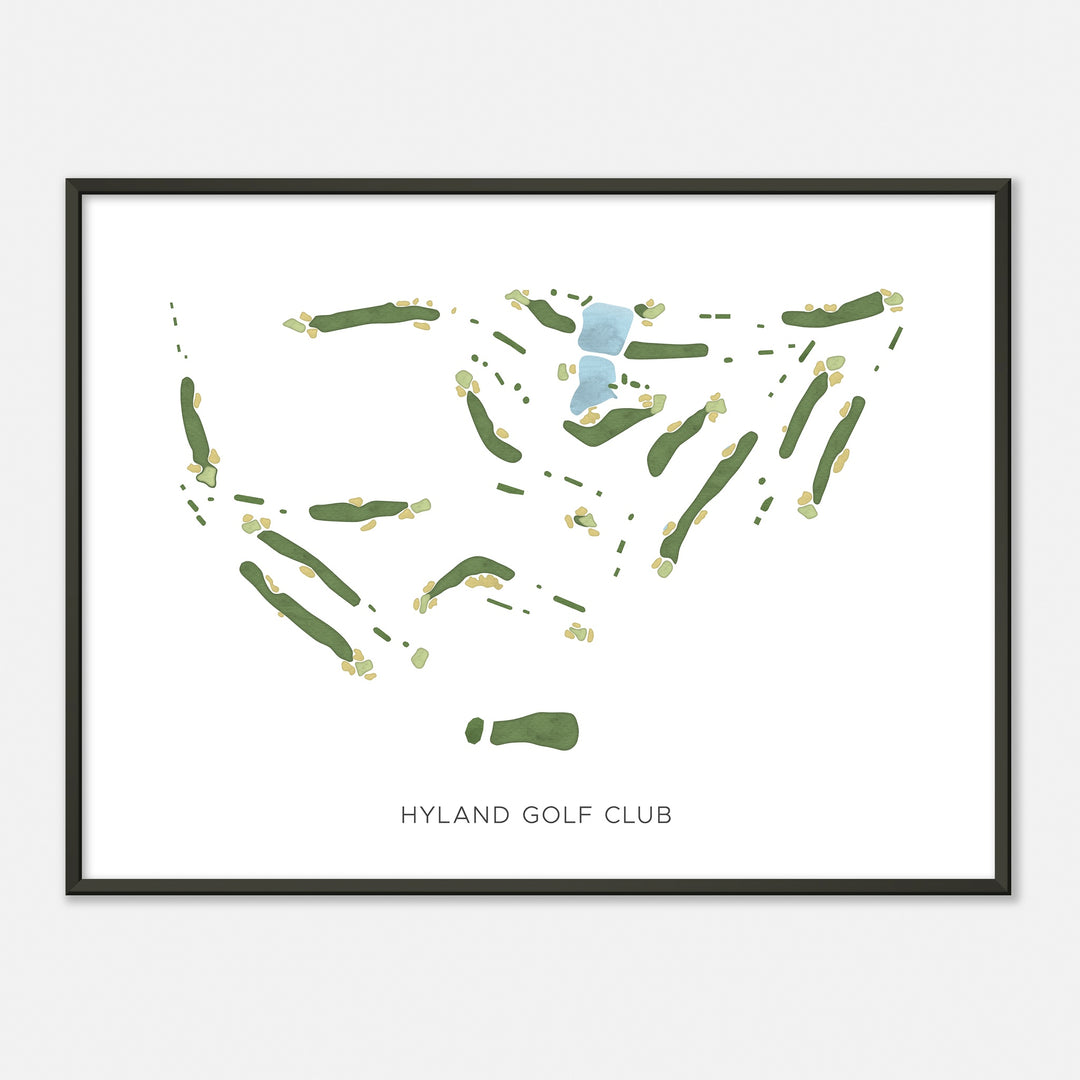 Print of Hyland Golf Club Modern Map