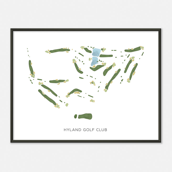 Print of Hyland Golf Club Modern Map