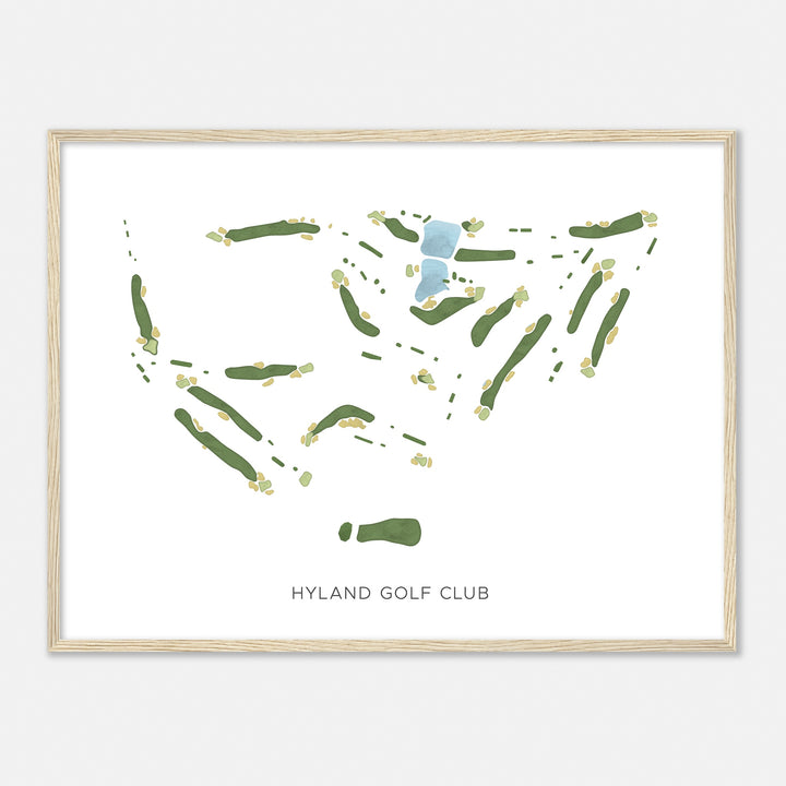Print of Hyland Golf Club Modern Map