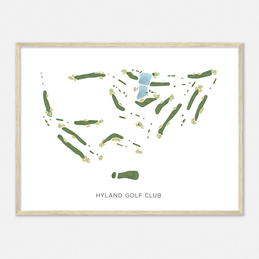 Print of Hyland Golf Club Modern Map
