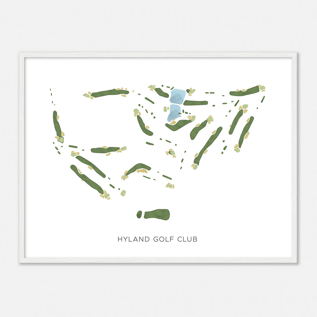 Print of Hyland Golf Club Modern Map