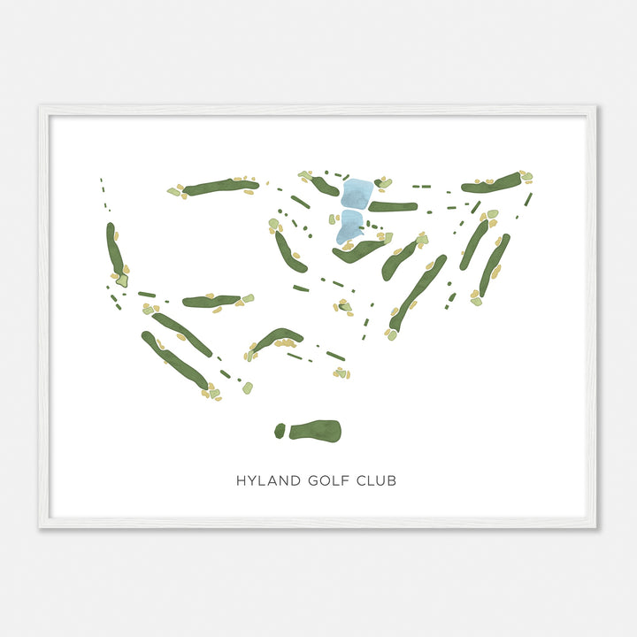 Print of Hyland Golf Club Modern Map