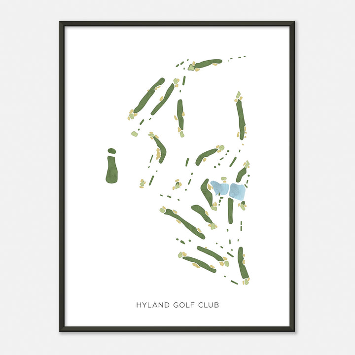 Print of Hyland Golf Club Modern Map