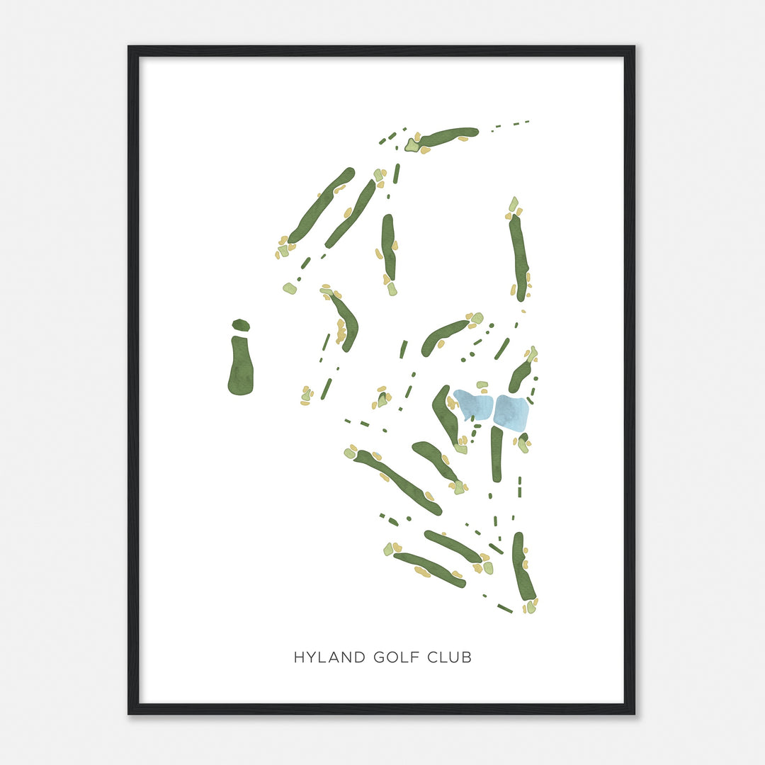 Print of Hyland Golf Club Modern Map