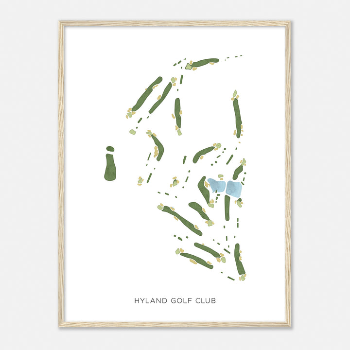 Print of Hyland Golf Club Modern Map