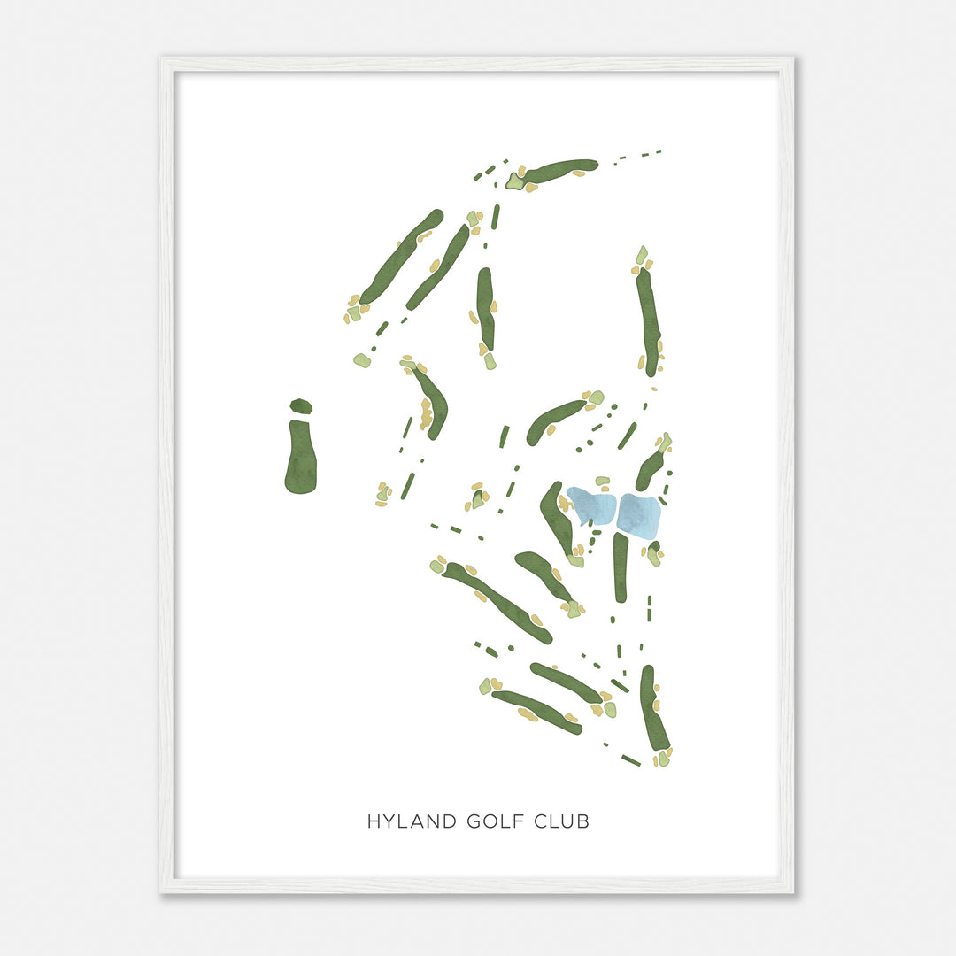 Print of Hyland Golf Club Modern Map