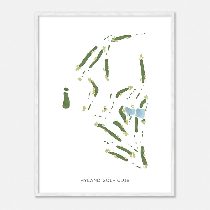 Print of Hyland Golf Club Modern Map