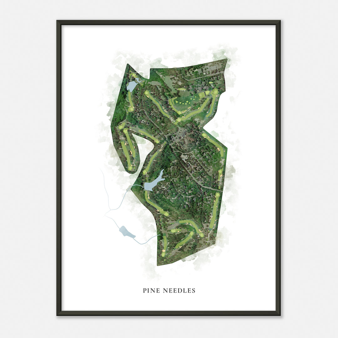 Print of Pine Needles Classic Map