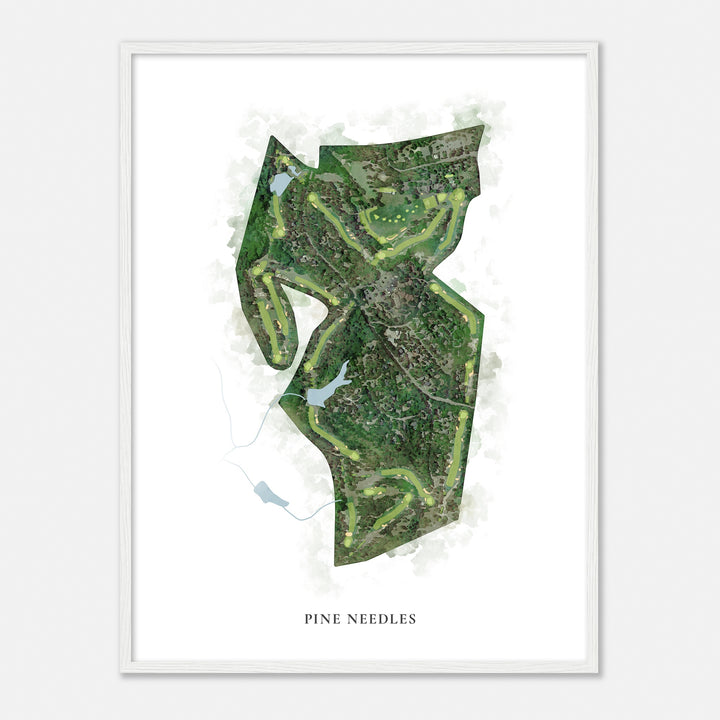 Print of Pine Needles Classic Map