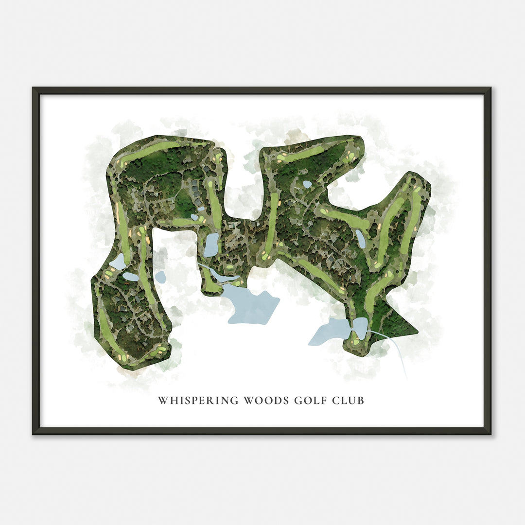 Print of Whispering Woods Golf Club Classic Map