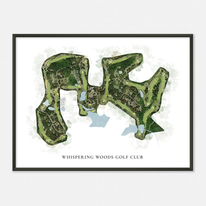 Print of Whispering Woods Golf Club Classic Map