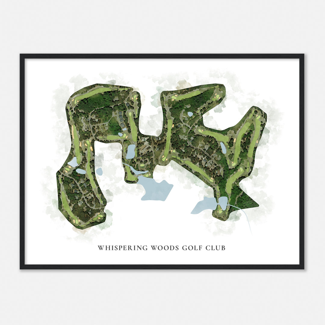 Print of Whispering Woods Golf Club Classic Map