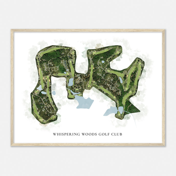 Print of Whispering Woods Golf Club Classic Map