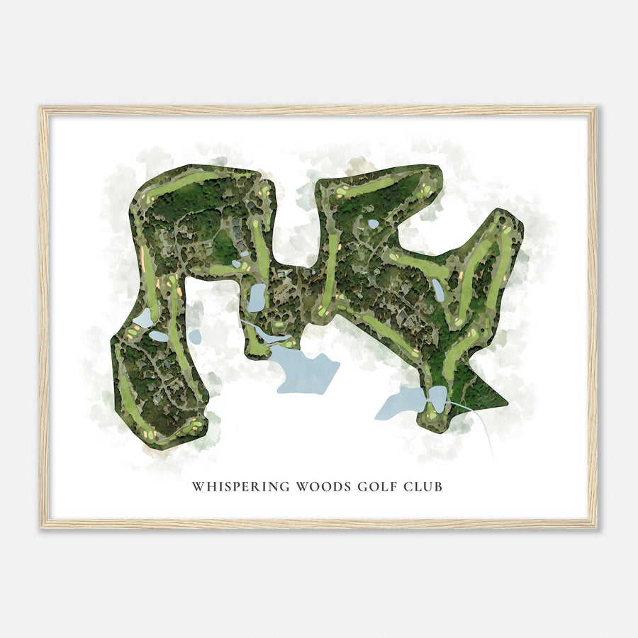 Print of Whispering Woods Golf Club Classic Map