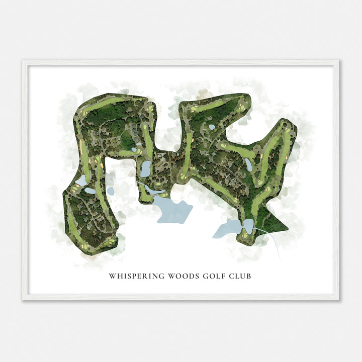 Print of Whispering Woods Golf Club Classic Map