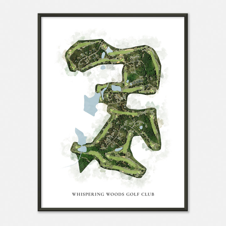 Print of Whispering Woods Golf Club Classic Map