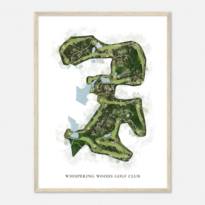 Print of Whispering Woods Golf Club Classic Map