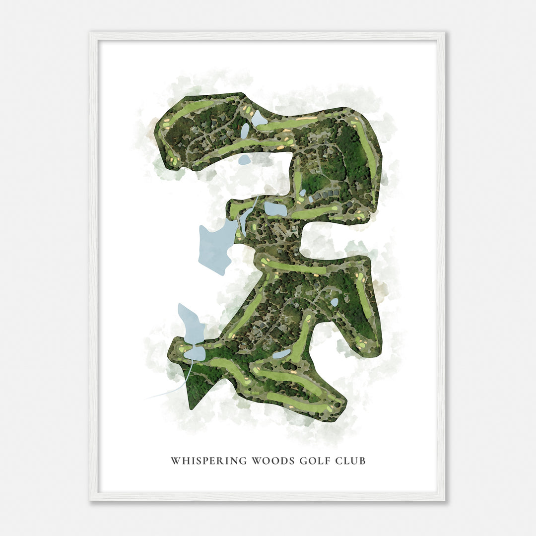 Print of Whispering Woods Golf Club Classic Map