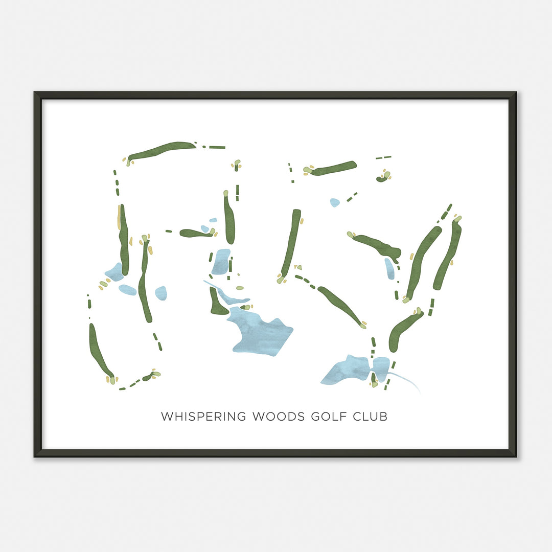 Print of Whispering Woods Golf Club Modern Map