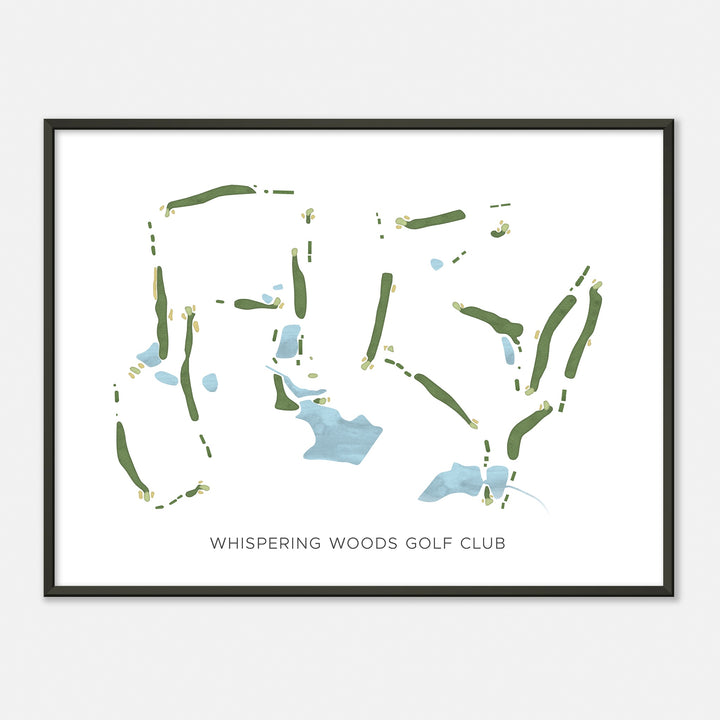 Print of Whispering Woods Golf Club Modern Map