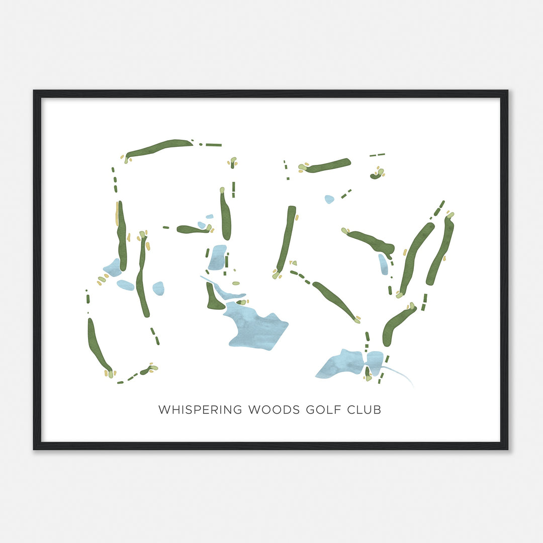 Print of Whispering Woods Golf Club Modern Map