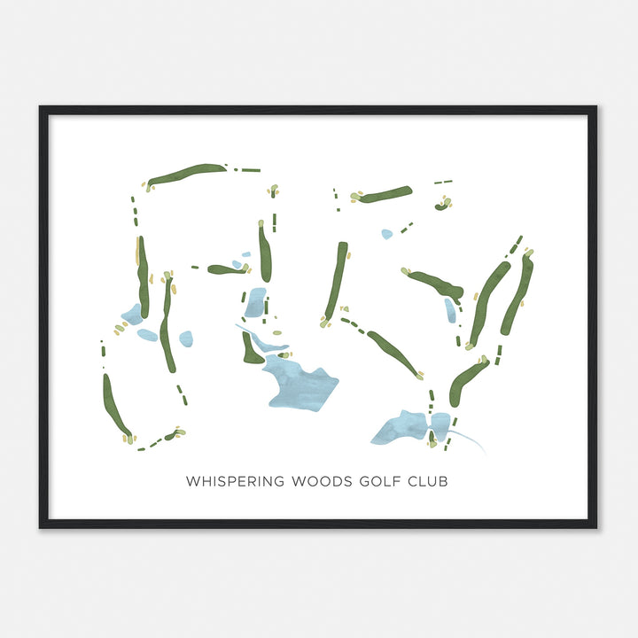 Print of Whispering Woods Golf Club Modern Map