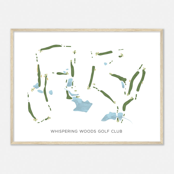Print of Whispering Woods Golf Club Modern Map