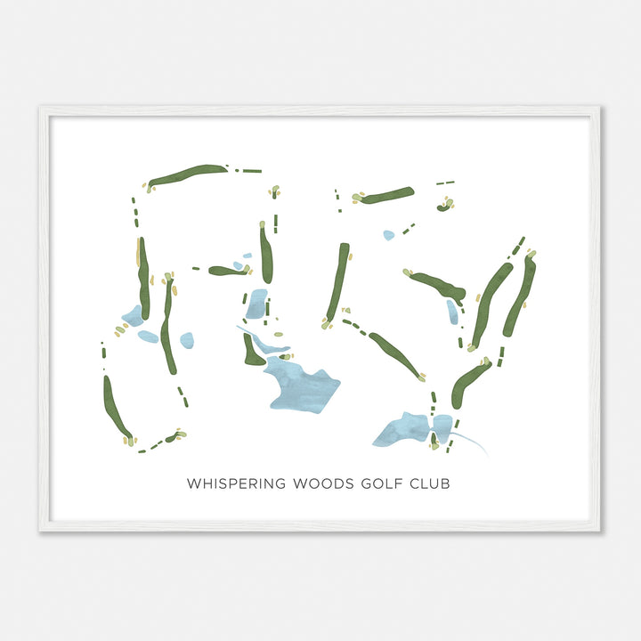 Print of Whispering Woods Golf Club Modern Map