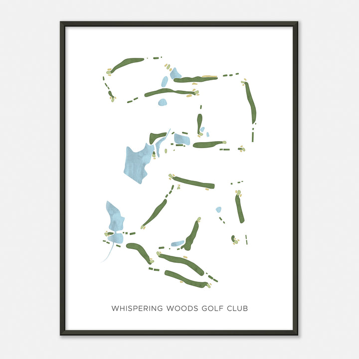 Print of Whispering Woods Golf Club Modern Map