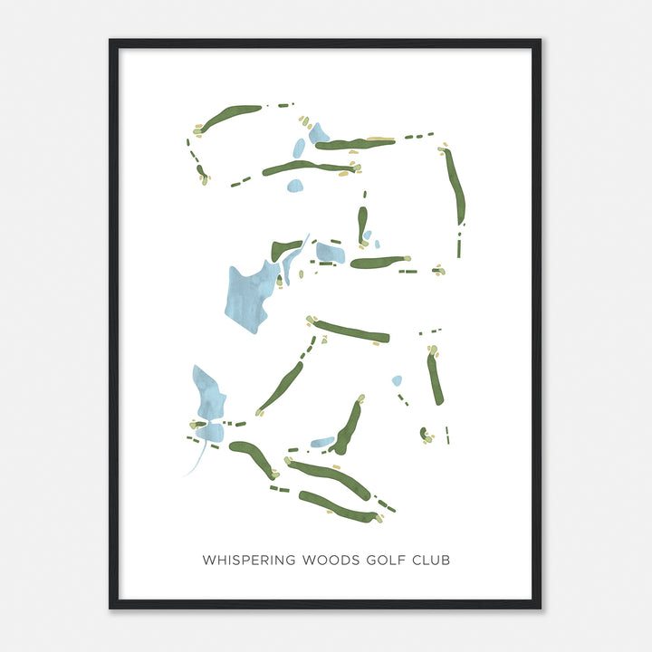 Print of Whispering Woods Golf Club Modern Map