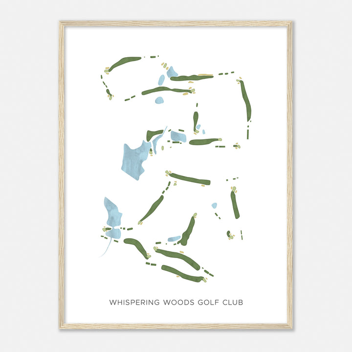 Print of Whispering Woods Golf Club Modern Map