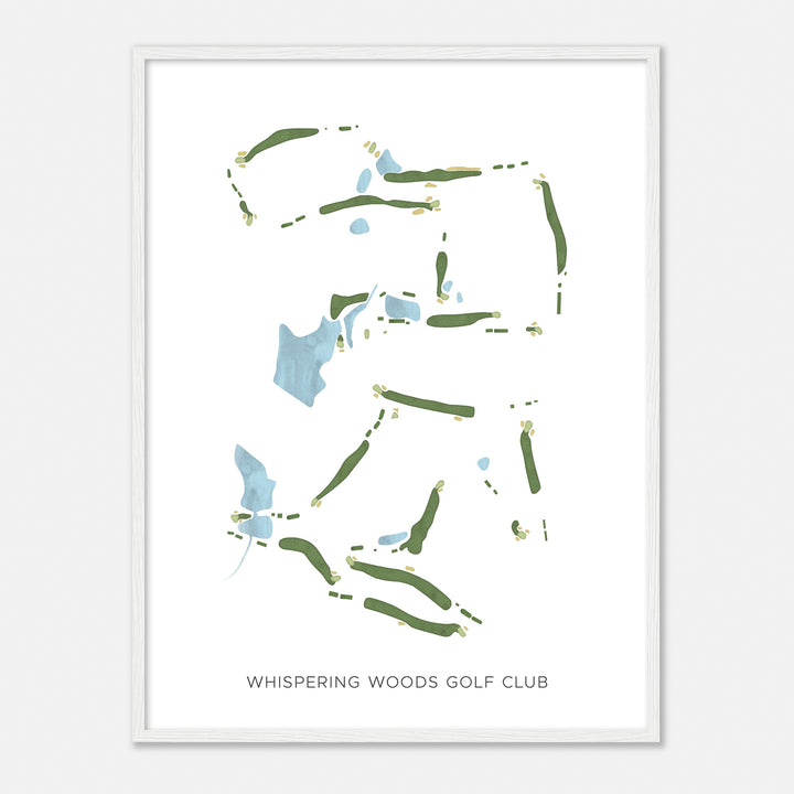 Print of Whispering Woods Golf Club Modern Map