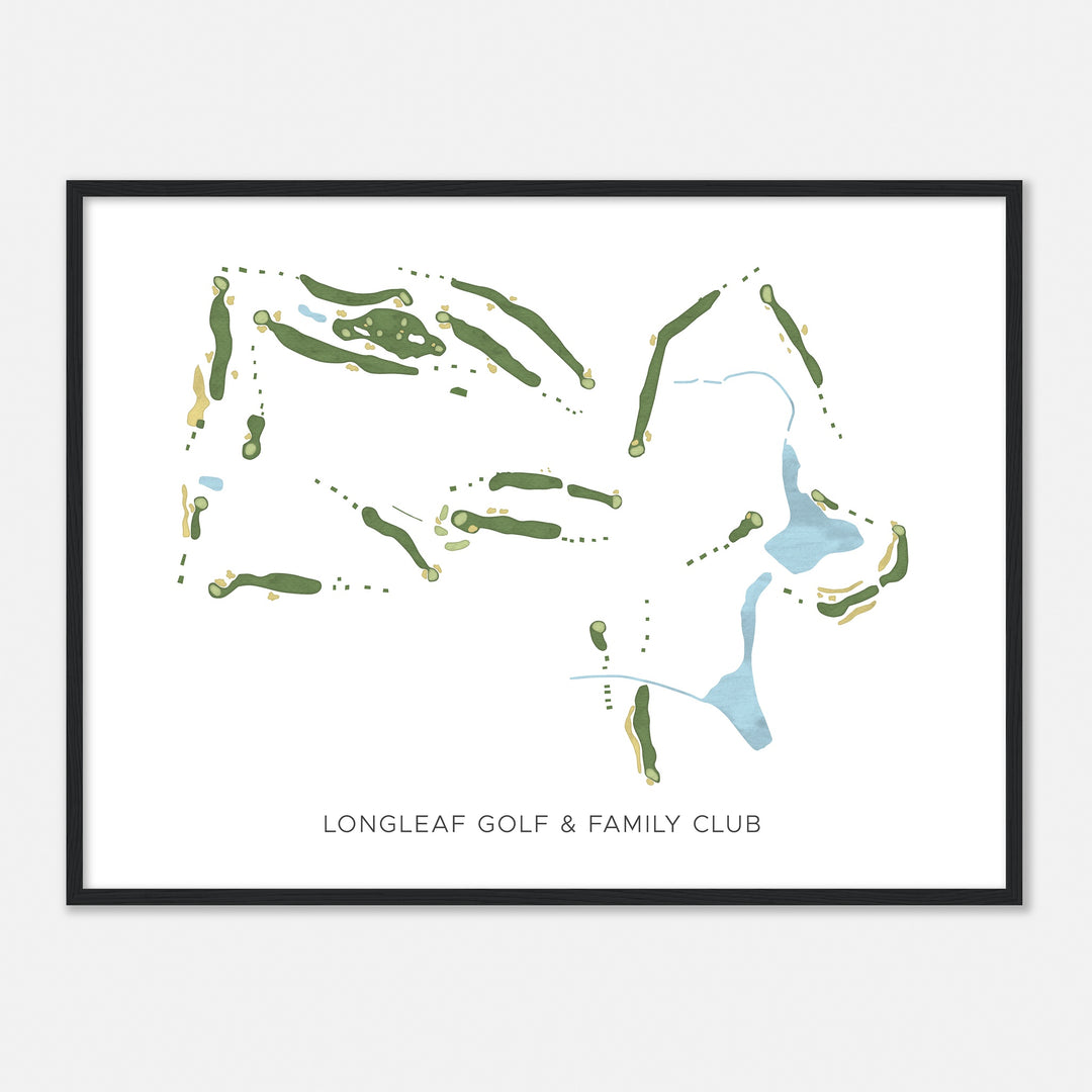 Print of Longleaf Golf & Family Club Modern Map